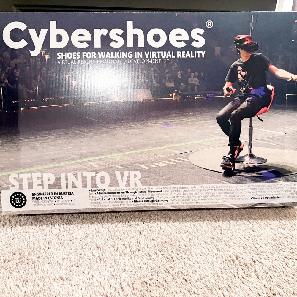 new in box cybershoes vr walking system